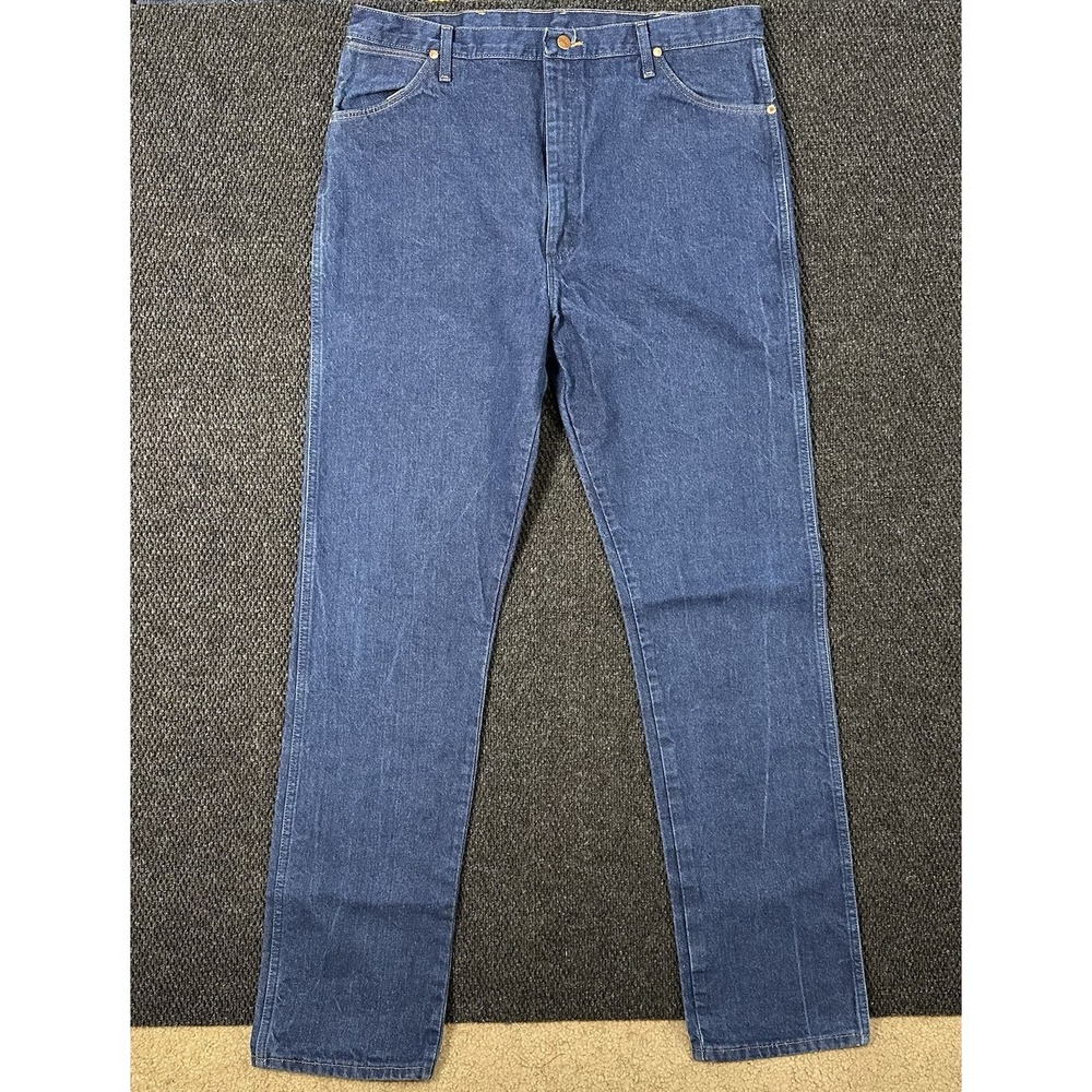 Wrangler 13MWZ Jeans 38x36 Cowboy Cut Vintage Y2K Medium Wash Denim (Tag 40x36)